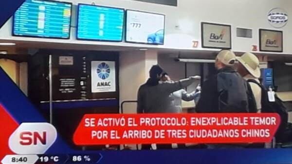 Pánico en el aeropuerto de Salta por el arribo de tres pasajeros Chinos.