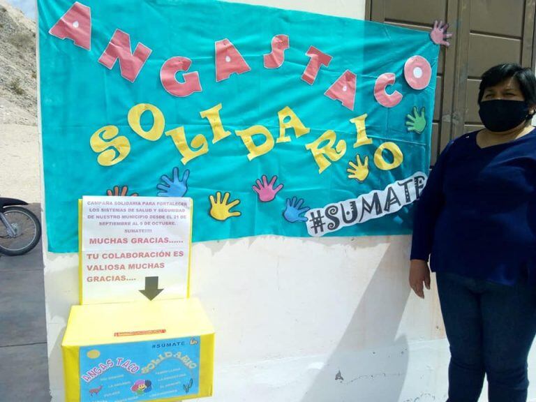 Vecinos de Angastaco organizaron una colecta para equipar al hospital tras su primer caso positivo de coronavirus (Facebook Angastaco Solidario)