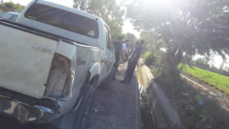 El vehículo con el que impactó la moto.