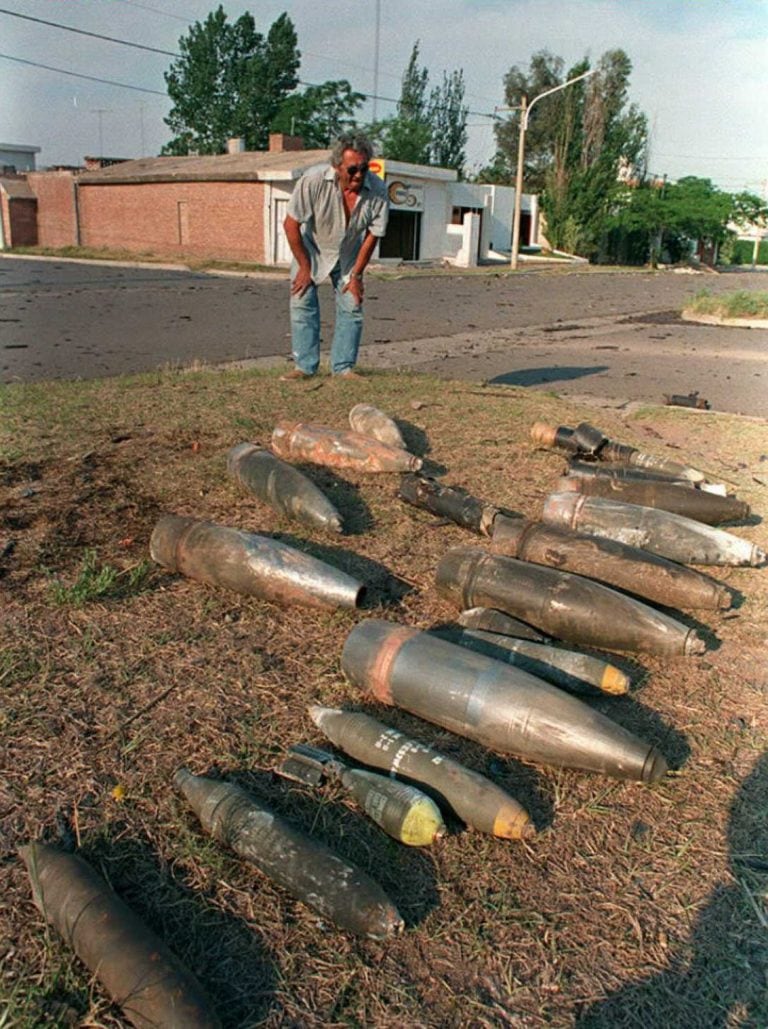 Los proyectiles volaron sobre el pueblo, tras la explosión de la Fábrica Militar.