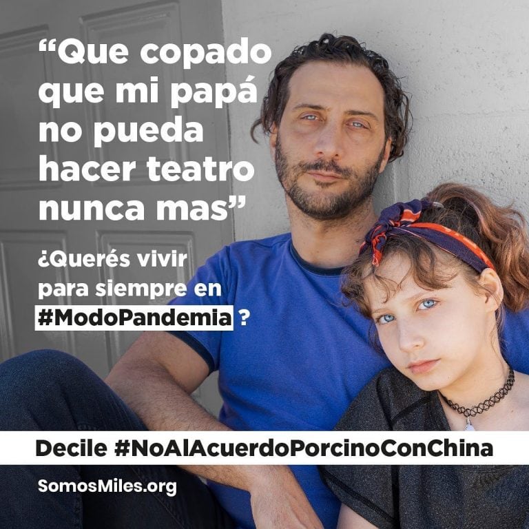 #ModoPandemia: la iniciativa que busca frenar el acuerdo porcino con China que promueven los famosos (Foto: Instagram @somosmilesorg)