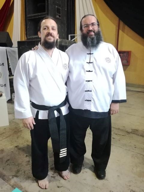 Maestro Albri Alejandro junto a el shifu Roberto Fabián Lamarque.