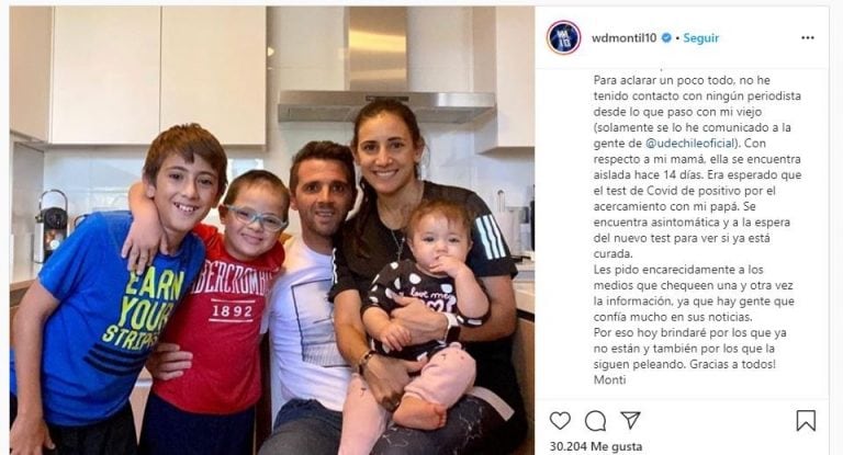 El posteo de Walter Montillo en su cumpleaños número 36. (Instagram/@wdmontil10)