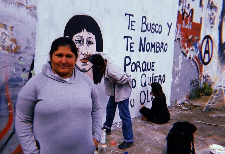 Mural en honor a Johana Ramallo.