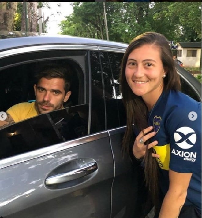 Rocío con Fernando Gago (Foto: Instagram)