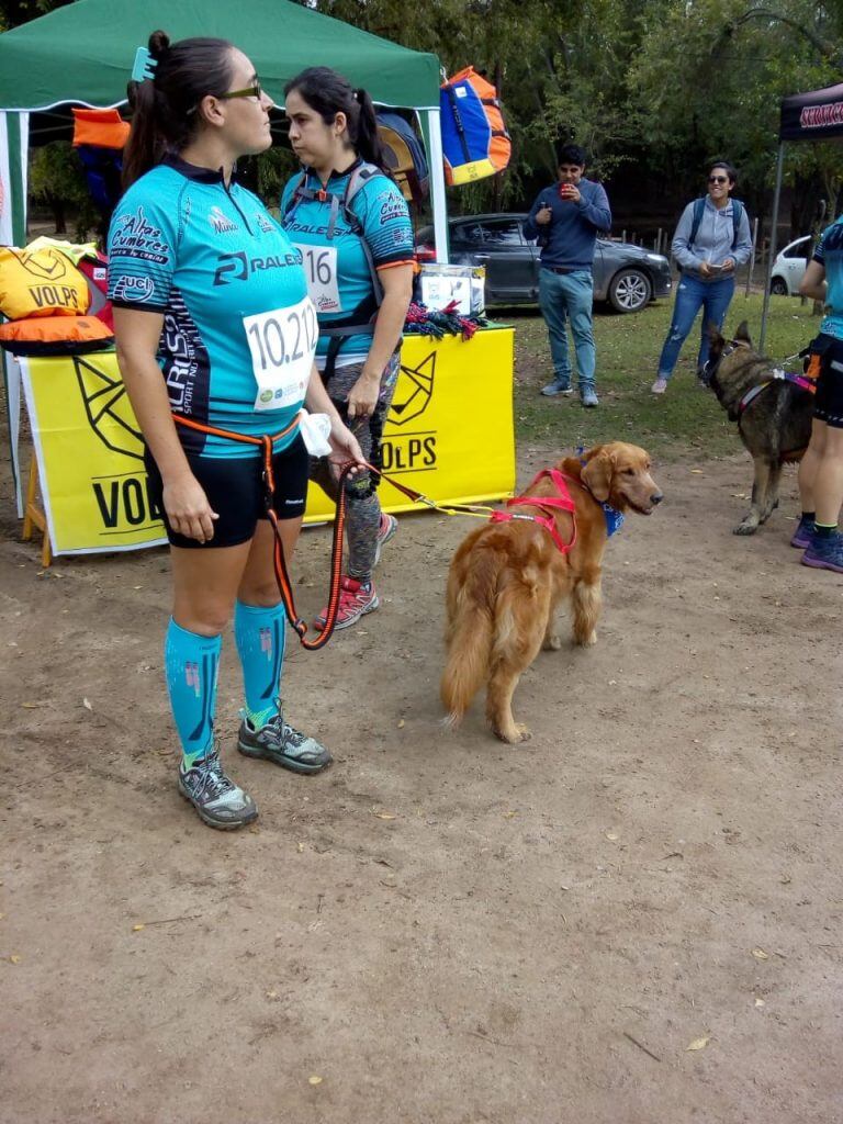 Carrera con sus perros