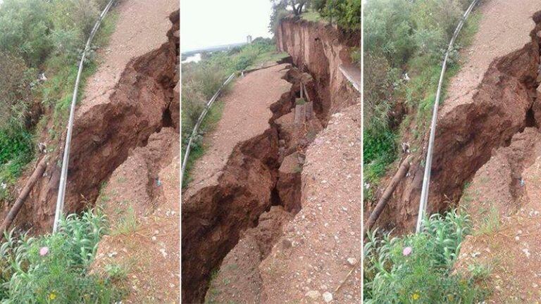 Tras el temporal, así está hoy la grieta de Diamante