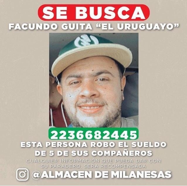 Facundo Guita (24), es buscado por la Policía en Mar del Plata.