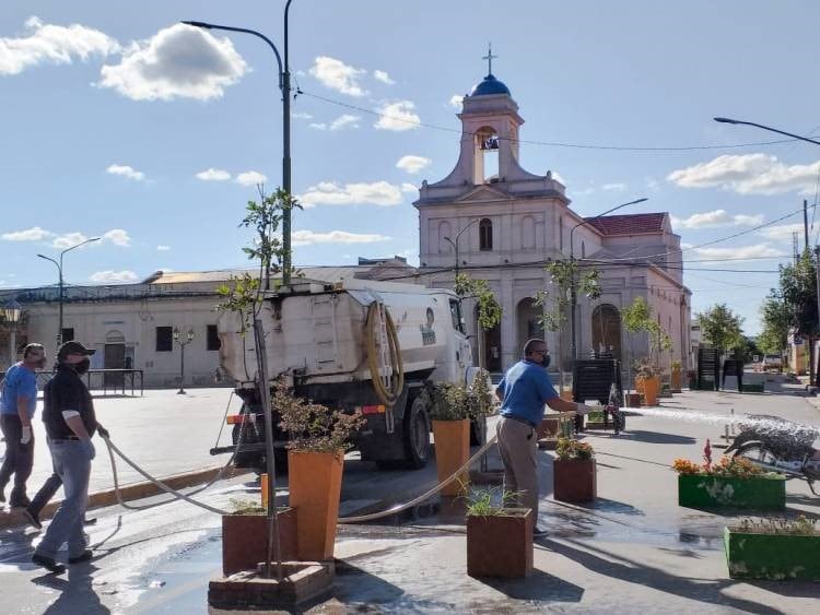 Desinfección en espacios públicos