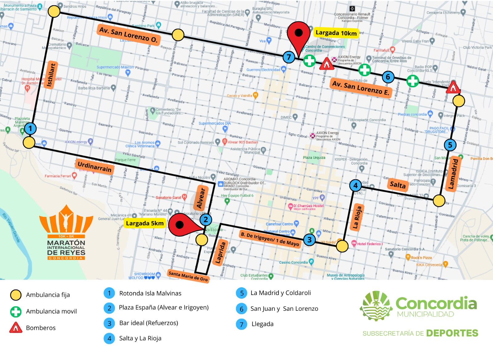 Las largadas se mantienen igual: 10 km en San Lorenzo y Sarmiento y 5km en Plaza España.