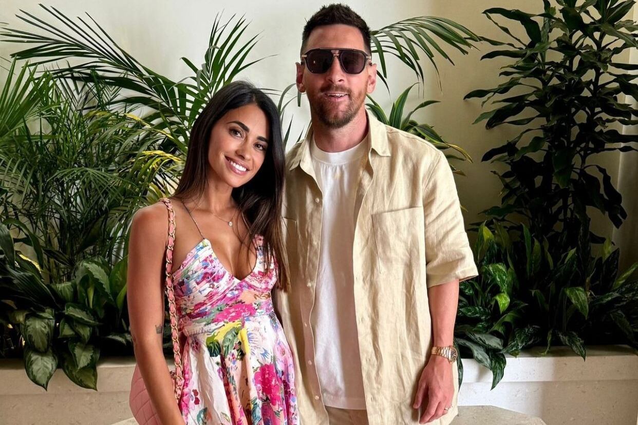 Antonela Roccuzzo y Lionel Messi.