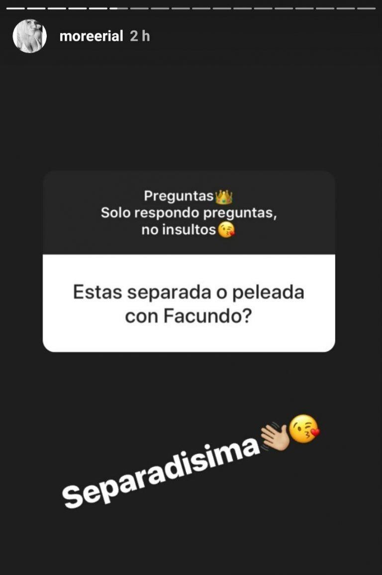 Morena Rial confirmó que está "separadísima" de Facundo Ambrosioni (Foto: Instagram)