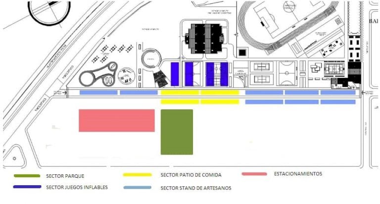 La feria contará con diferentes sectores señalizados (Facebook de la Municipalidad de San Ramón de la Nueva Orán)