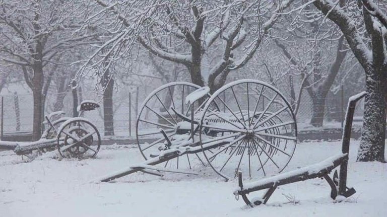 Con una sensación térmica que alcanzó los -8°C. (Foto: Traslasierra Noticias).