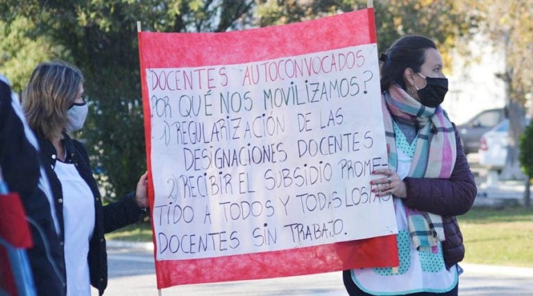 Reclamo docente (Vía Santa Rosa)