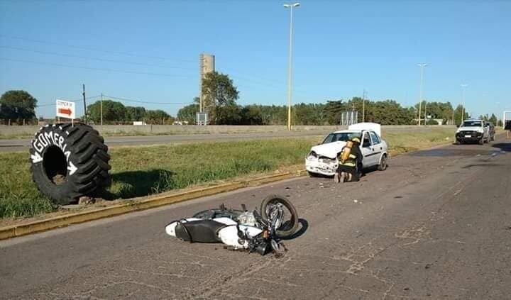 Así quedó la moto en la que iba Alaniz. Foto: Horizonte Producciones Audiovisuales.