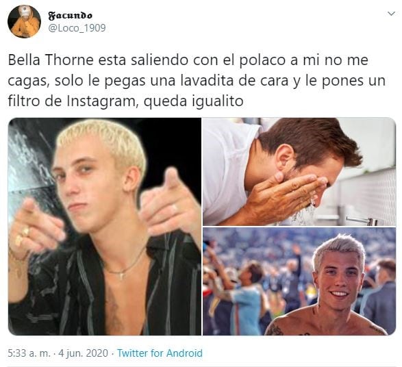 ¿El Polaco o Benjamin Mascolo? (Foto:Twitter)