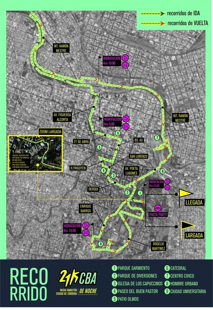 Recorrido y cortes de tránsito por la Maratón Nocturna.