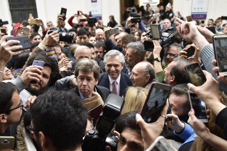 Alberto Fernández en la Universidad Nacional de Córdoba en el marco del ciclo Diálogos Políticos.