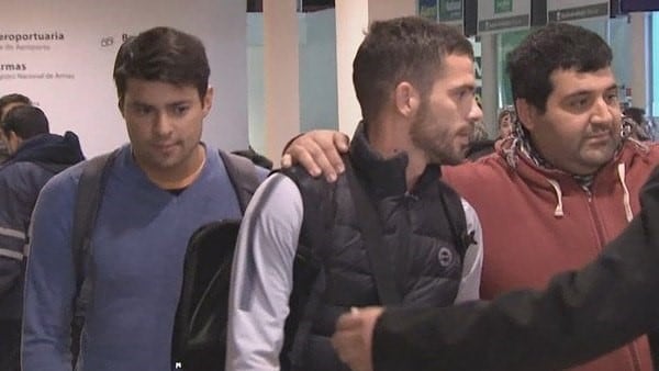 Gago arribando a Ezeiza