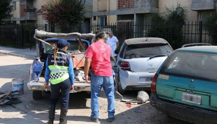 Accidente vial en barrio Casino. (El Tribuno)