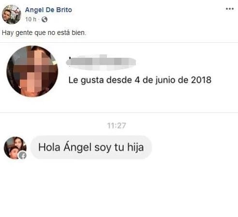 El mensaje que recibió Ángel de Brito en las redes