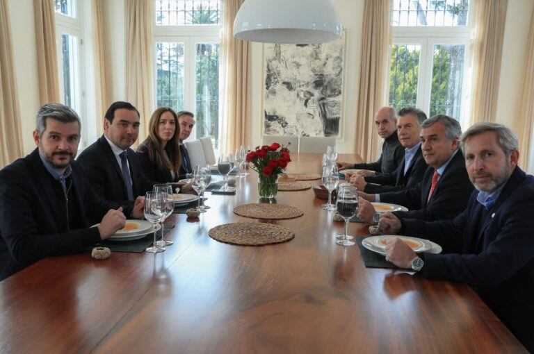 Mauricio Macri almorzó con gobernadores en la QUinta de Olivos. (Presidencia)