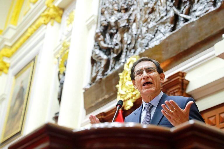 El presidente peruano, Martín Vizcarra. (Foto: EFE/Juan Pablo Azabache)