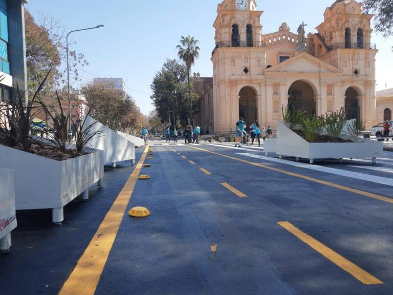 Así quedó la "gran manzana" en la zona de la plaza San Martín.