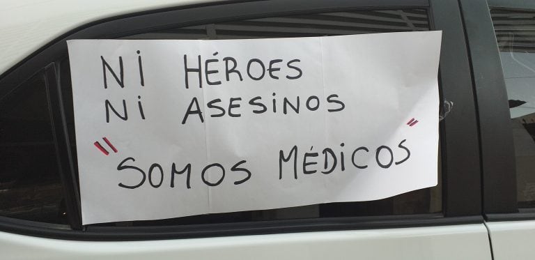 Protesta de trabajadores de la salud