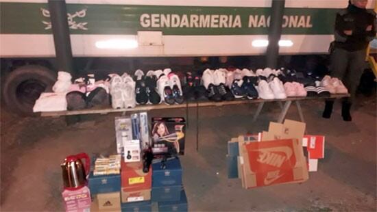 Mercadería ilegal
Crédito: Gerdarmería Nacional