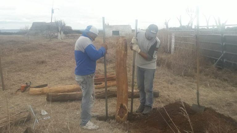 Trabajos en la Sociedad Rural de Pocho