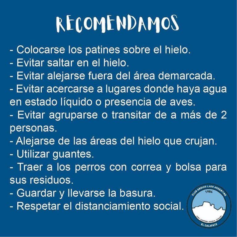 El Calafate recomendaciones para patinar en la bahia