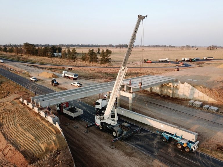 Obras en intercambiadores de la autopista de la Ruta Nacional 34