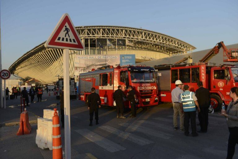 Derrumbe en Ezeiza Clarín / Emmanuel Fernández)