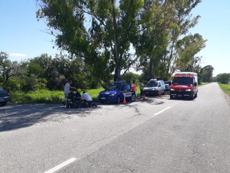 Simulacro accidente en Malagueño