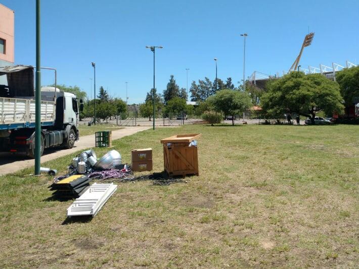 Armado del Vivac en Córdoba.