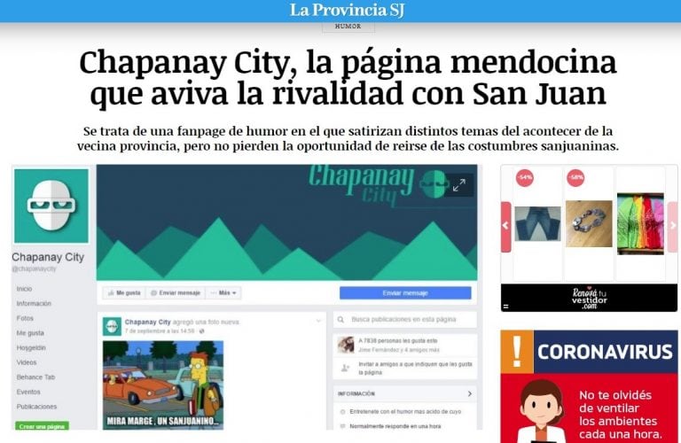 Desde 2016, las publicaciones repercutieron en San Juan.