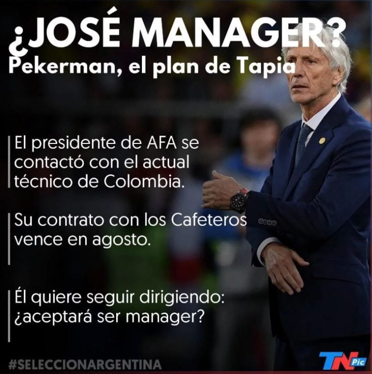 José Pekerman, el preferido de Claudio "Chiqui" Tapia.