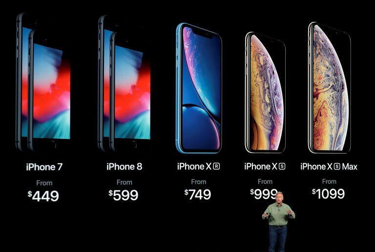 Los precios de los iPhones.