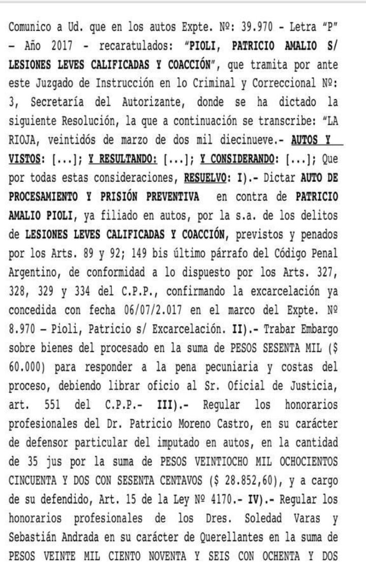 La decisión fue dispuesta por el juez de la causa Gustavo Farías. Hasta el momento se desconoce la fecha del juicio aunque se estima que será este año