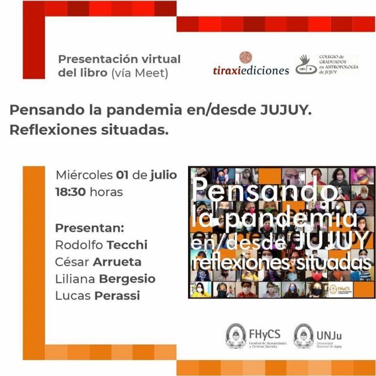 La invitación cursada para participar de la presentación virtual del trabajo académico.