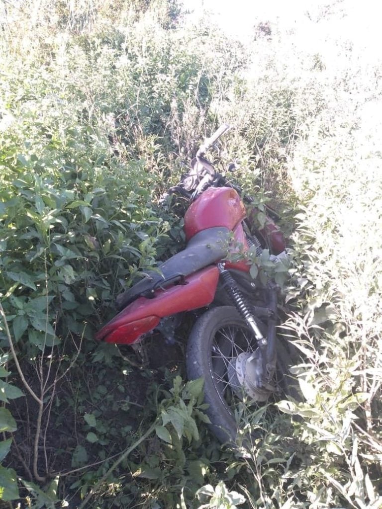 Motocicleta Honda Titán que había sido sustraída del Corralón Municipal de Malagueño.