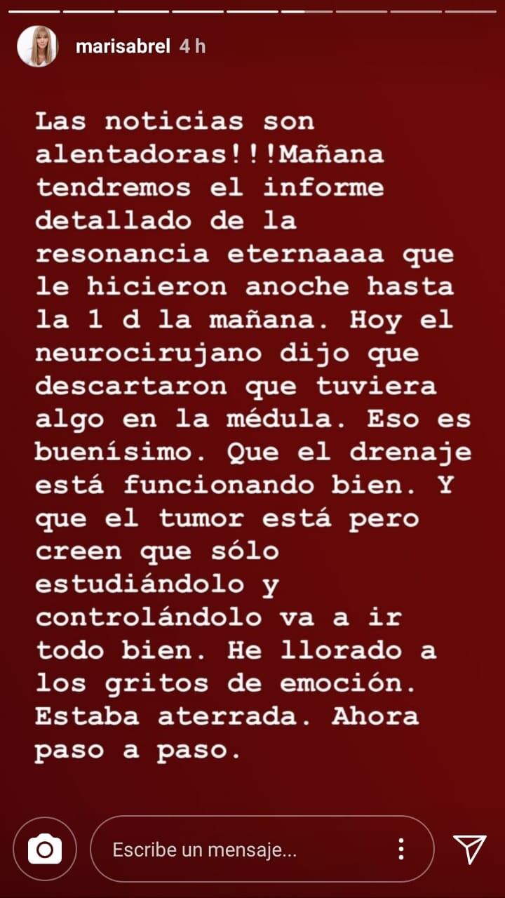 El parte médico de Paloma