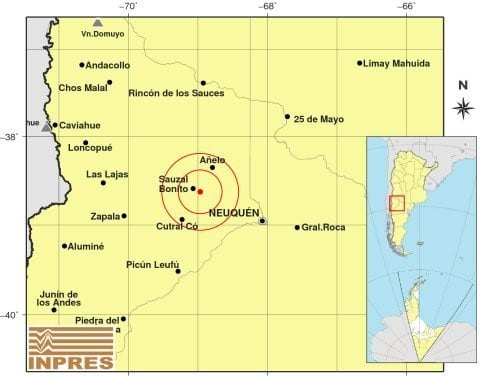 Tembló en Neuquén y parte de Río Negro