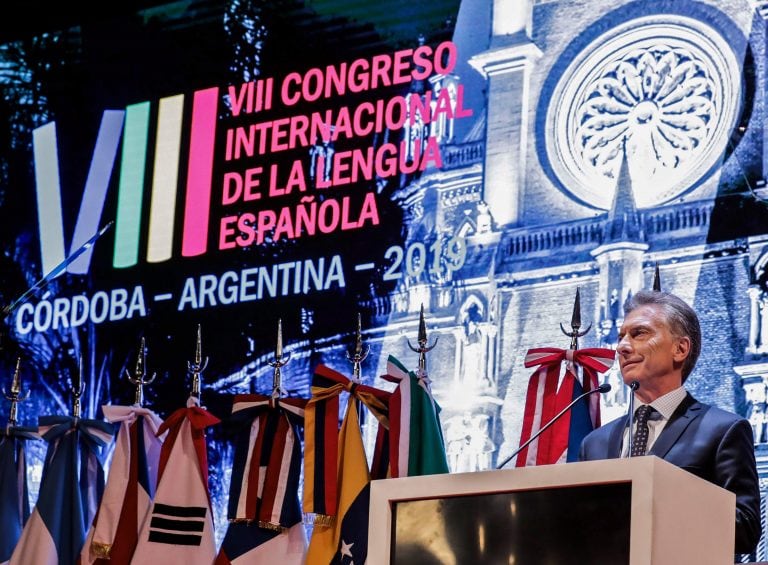 El Presidente en la apertura del Congreso.