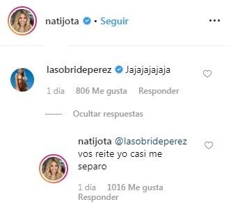 El comentario de Sol Pérez sobre el video humorístico (Foto: Instagram/natijota).