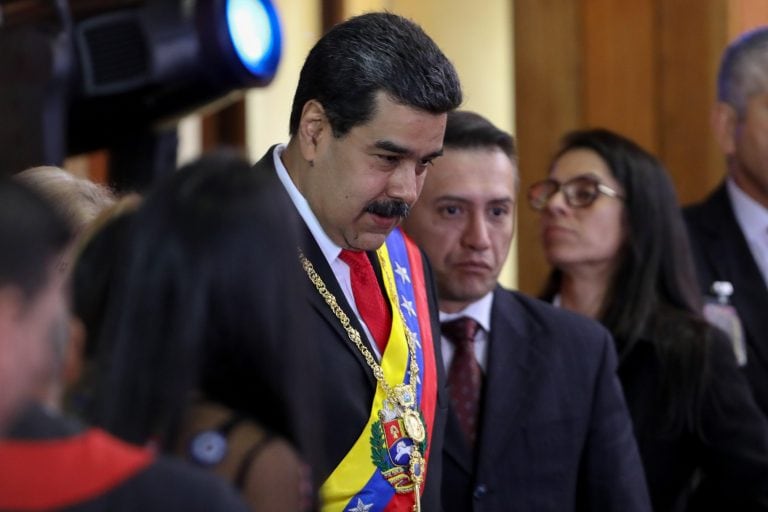 El presidente de Venezuela, Nicolás Maduro en la ceremonia de apertura al año judicial, este jueves en Caracas (EFE).