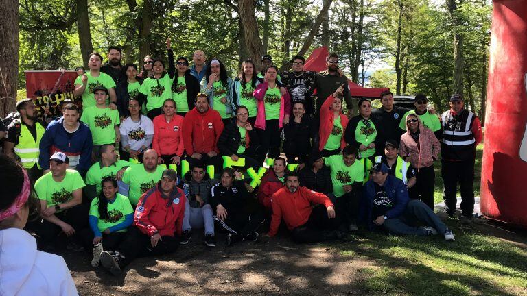 Equipo organizador y de control de las pruebas "Tolhuin Extremo IV", Laguna del Indio