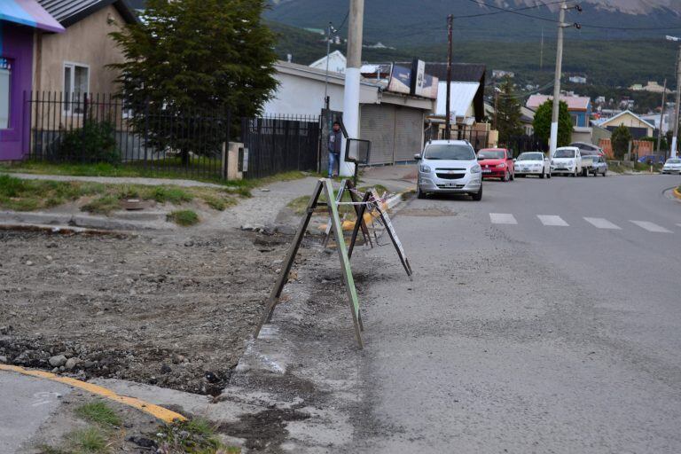 Cortes en las calles de Ushuaia.